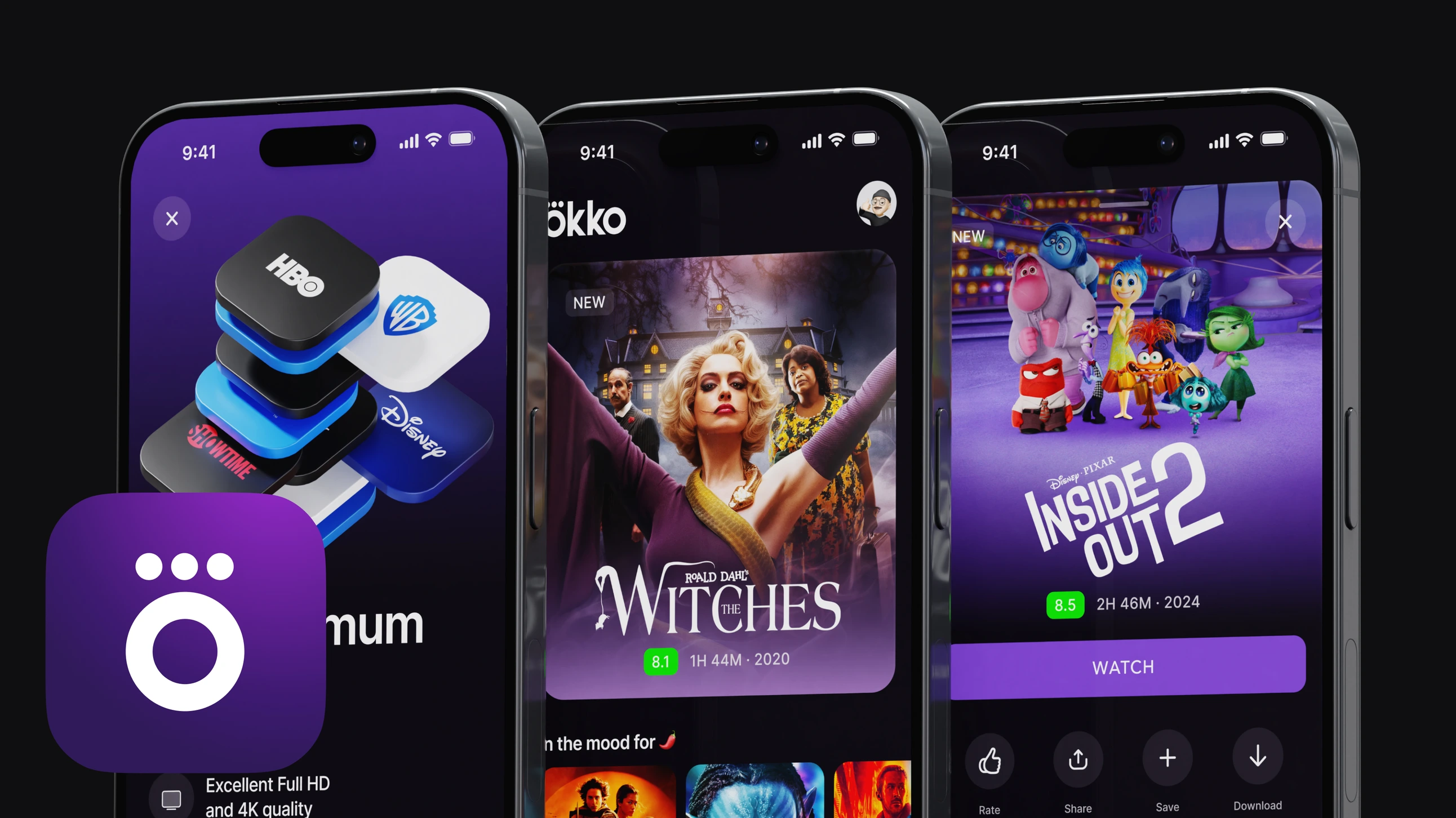 "Okko" apps screens, "Окко", Дизайн приложения, Design, Kirill Shmonin, Кирилл Шмонин